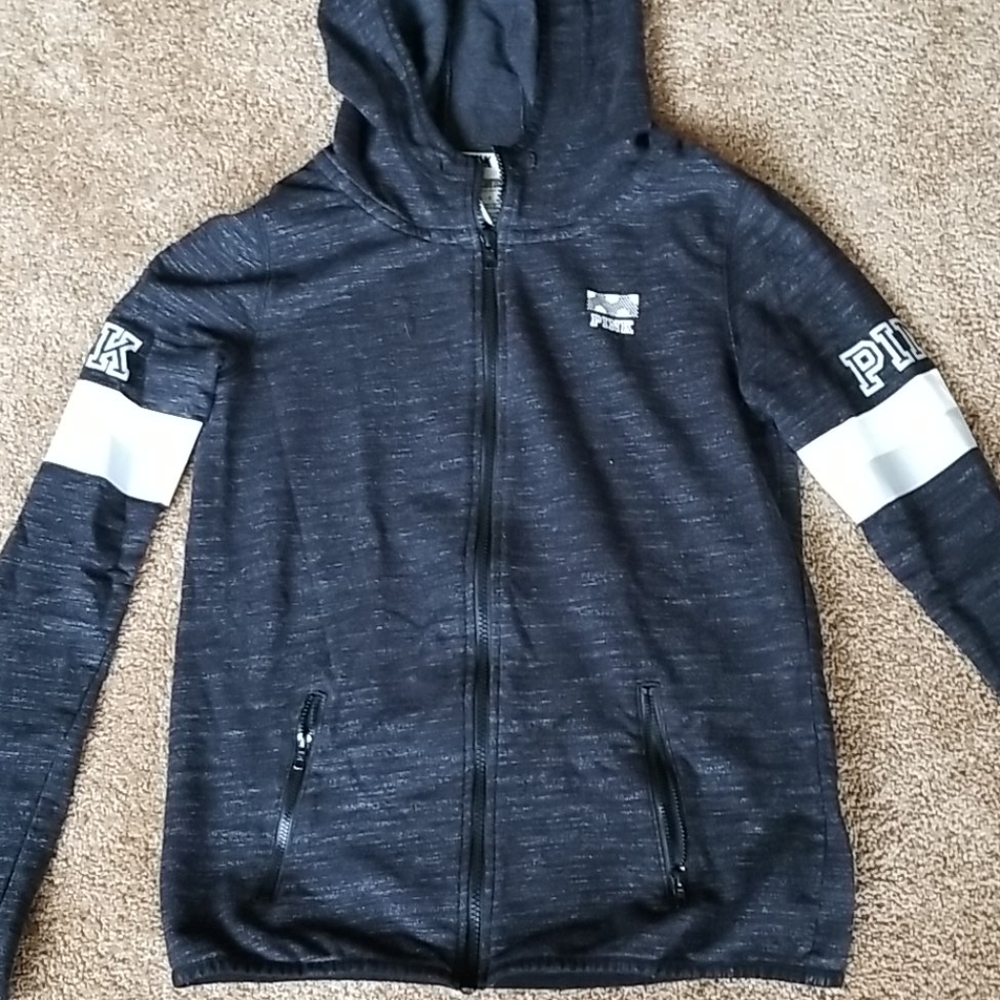 Zip up black sweatshirt from Pink